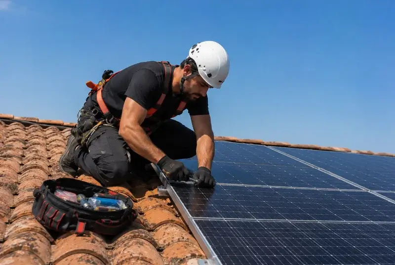Maintenance et monitoring de panneaux solaires au Vert